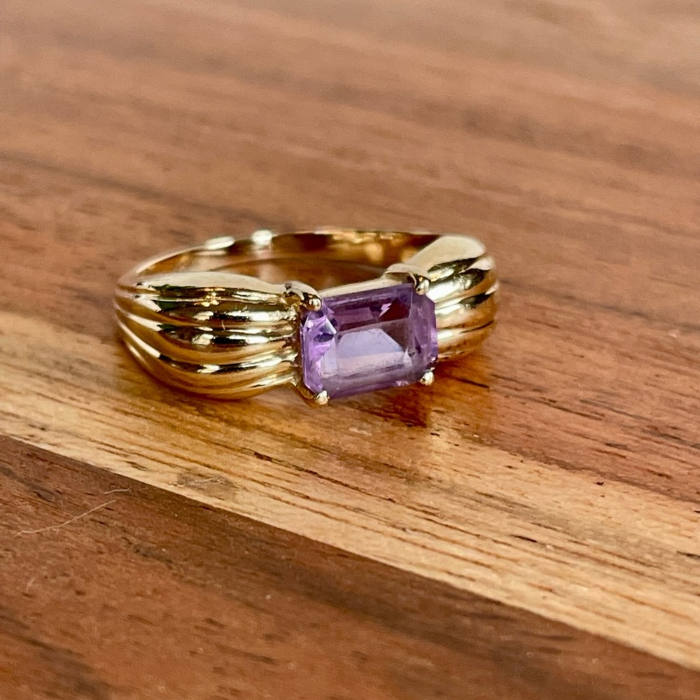 14 Karat Gold Amethyst Ring